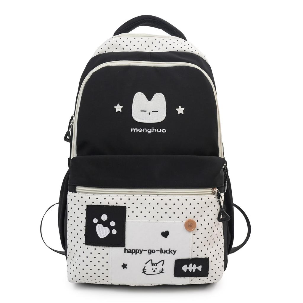 Schoolbag cute college schoolbag female niche design versatile Korean ins college style junior high school students lightweight backpack