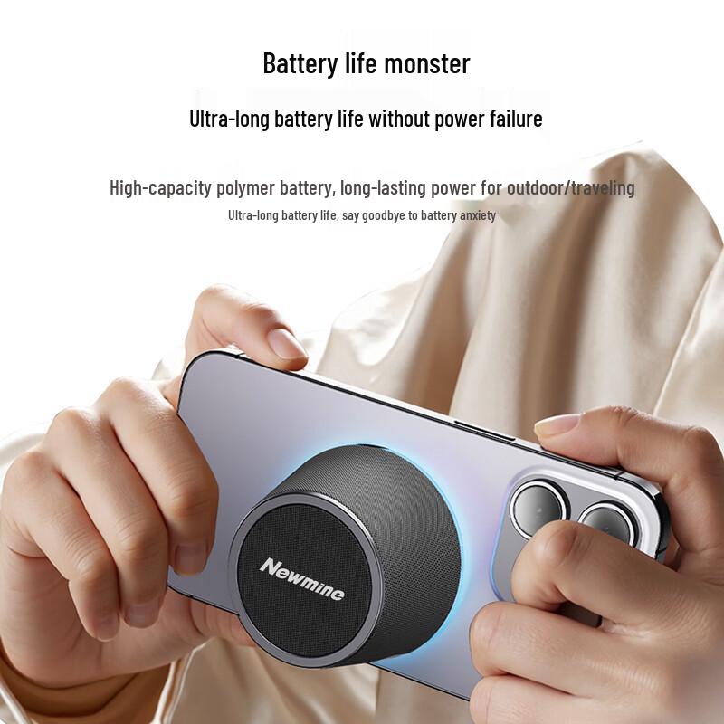 Newsmy Magnetic Portable Bluetooth Speaker with Phone Holder