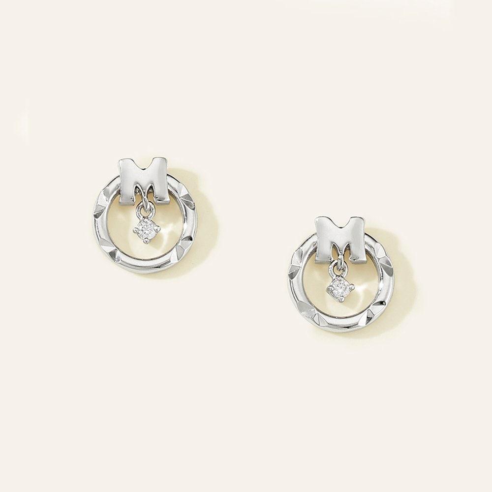 M Basic Sterling Silver White Earrings A231Se9017Wpa .