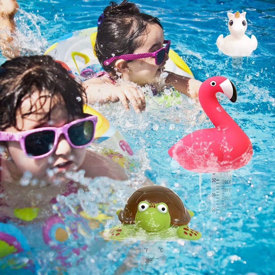 Flamingo thermometer floating for pool jacuzzi spa pool float 2 scales