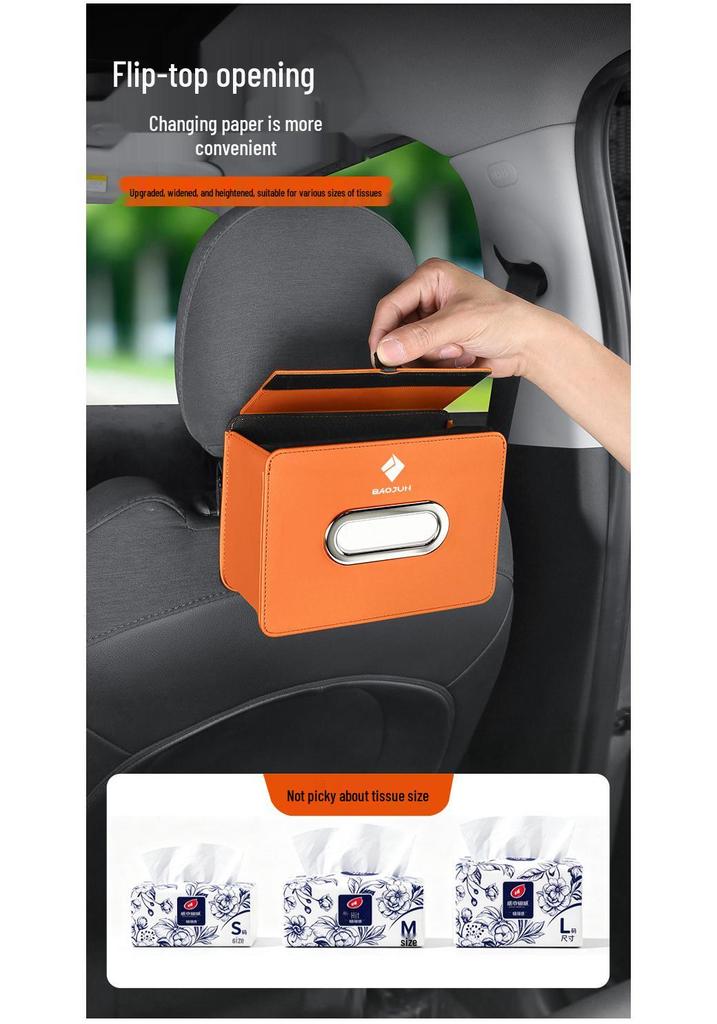 Baojun Car Folding Tissue Box for Models 730, 510, 560, 530, 360, E100 - Pull-out Paper Bag Storage