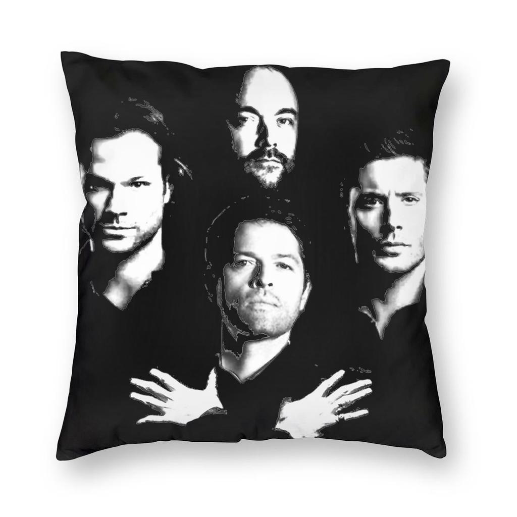Supernatural Angel Pillowcase Printing Polyester Cushion Cover Decor Mark of Cain Throw Pillow Case Cover Seater Square Xcm
