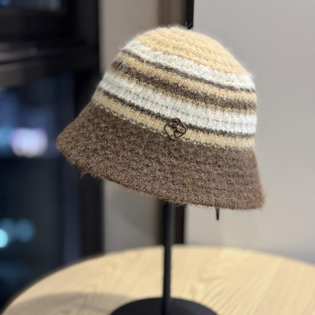Knitted Ear Protection Fisherman Hat Women's Autumn and Winter Warm Woolen Hat Temperament and Face Small Japanese Style Bucket Hat Basin Hat
