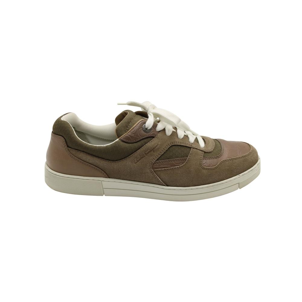 

Salvatore Ferragamo Two Toned Sneakers In Brown Suede Brown EU 41.5