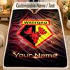 Flannel BlanketWatford FC Custom Name Text Personalized Soft Warm Throw Blanket Home Decor Gift