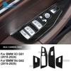 Carbon Fiber Window Switch Frame Cover for BMW X3 G01 2018-2024 X4 G02 2019-2025