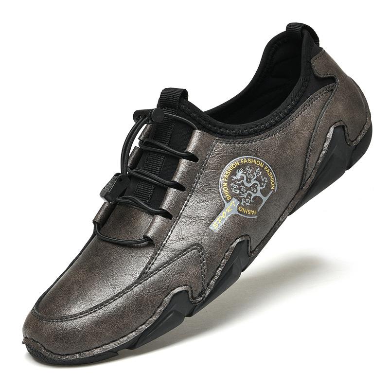 Men's Shoes Autumn New plus Size Casual Genuine Leather Slip-on Versatile Driving Board Shoes Men's Fashion Shoes