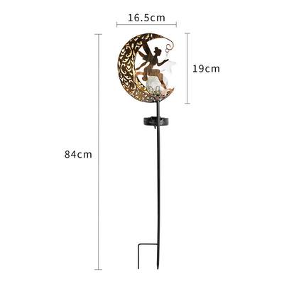 Solar Moon Fairy Wrought Iron Garden Light