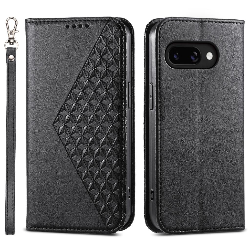 For Google Pixel 9a Case Calf Texture PU Leather Phone Cover with Wallet