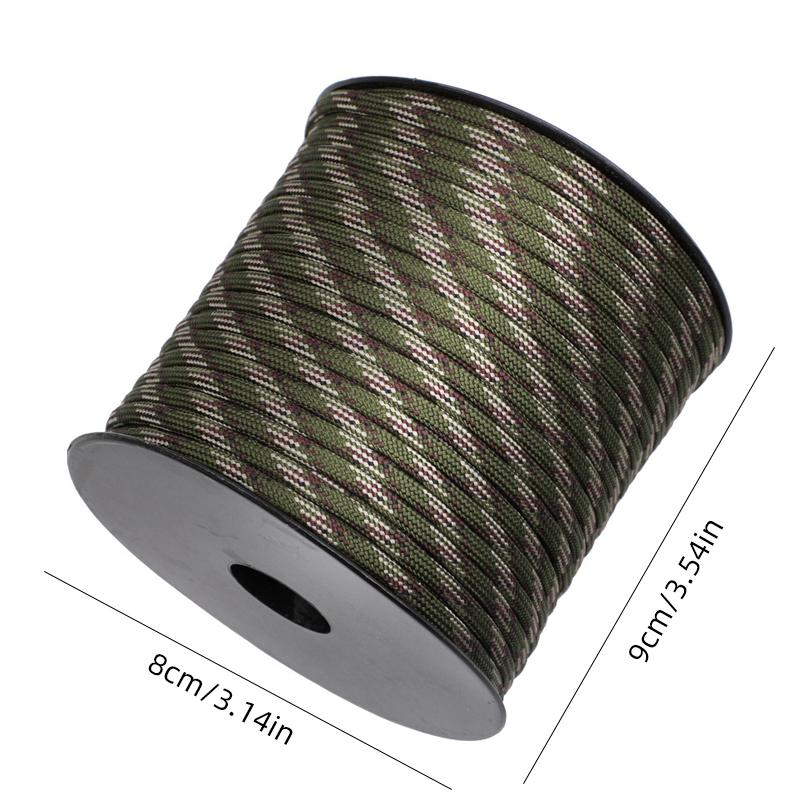 50 Meter Long Spool Mounted 4mm 9 Core Umbrella Rope Outdoor Camping Emergency Survival Rope Tent Awning Rope Windproof Rope