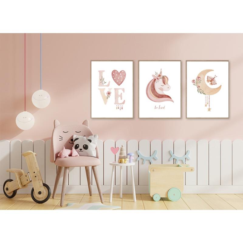 Balloon Lion Tiger Giraffe Rainbow Ship Nursery Wall Art Canvas Painting Nordic Posters And Prints Pictures Baby Kids Room Decor