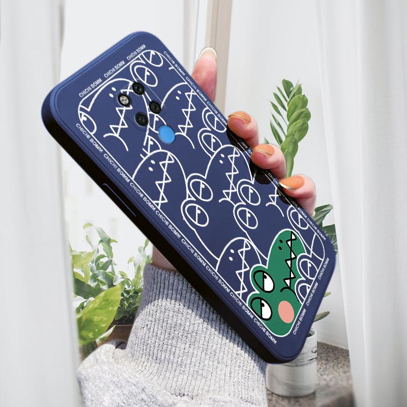 

Чехол для телефона с мультяшным красочным узором, квадратный, жидкий, силикон, TPU, полное покрытие, противоударный, защитный чехол для камеры Huawei Honor Vivo Vivo V27E темно-синий