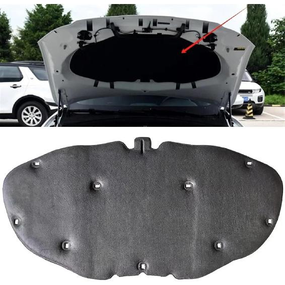 Car Hood Engine Heat Sound Insulation Pad Cotton Soundproof Cover Mat Compatible for Jaguar F-PACE 2016-2020