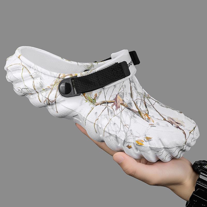 Large Size Men's Casual Shoes for Outdoor Wear, Toe Caps, Slippers, Outdoor Men's Beach Shoes