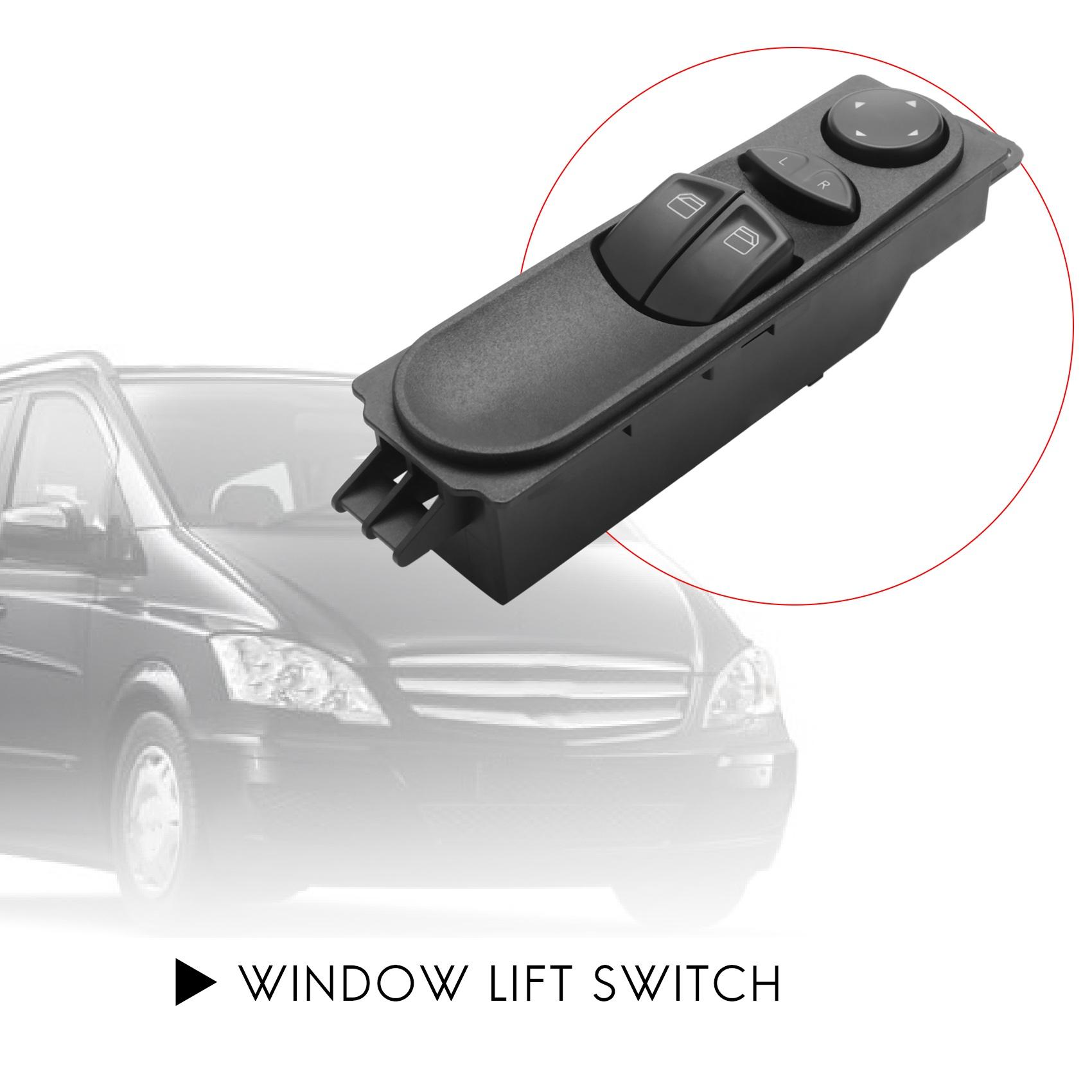 Classy-For Mercedes Benz W639 Vito 2003-2015 Car Power Window Control Switch Front Driver Side Regulator Button A6395450913 чёрный