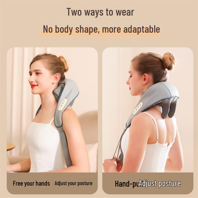 Trapezius Cervical Massager - Shoulder & Neck Kneading, Heat-Compress, Multifunction Shawl