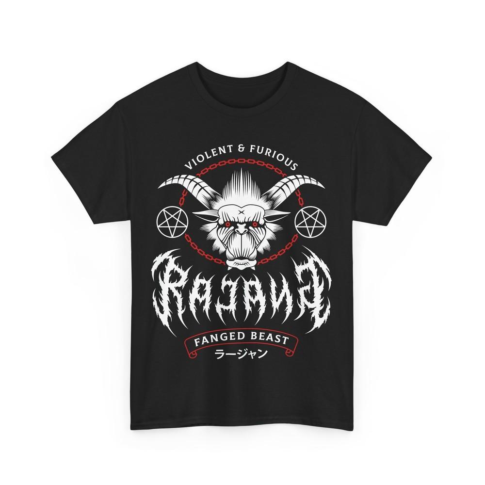 

Rajang Black Metal Unisex T-Shirt. Monster Hunter Video Game. Furious Rajang. 2XL