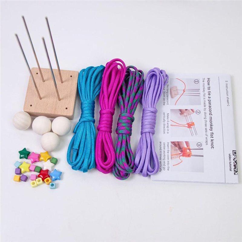 ABBP-Parachute Cord Monkey Fist Kit - Paracord, DIY Craft Rope, Fun Educational Activity For All Ages
