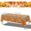 Fall Table Decoration Thanksgiving Fall Tablecloth Wood Grain Maple Party Table Cover Autumn Pumpkin Harvest Tablecovers Decor for Thanksgiving