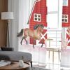 Watercolor Farm Animal Tulle Curtains Sheer Printed Drapes for Living Room Bedroom Balcony Hall Home Decor