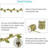 5M Artificial Leaves Vines Ribbon Gold Leaves Trim Rope For DIY Garland Gift Wrapping Party Wedding Home Decorations