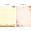 50 Writing Stationery Paper Set, Lined Stationery Paper for Writing letters, Floral Letter Writing Papers with lines for Invitations, Notes,