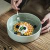 Ceramic Straight Bowl Household Dish Bowl Retro Kiln Change Tableware Bowl Round Large Bowl Vegetable Bowl Salad Bowl Noodle Bowl Fruit Bowl