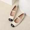 Women's Mary Jane Shoes Ballet Flat Shoes Square Toe Flats Lightweight Walking Shoes for Women Ankle Strap Work Shoes Comfortable Slip-On Dress Shoes
