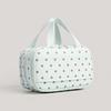 Borsa per Trucco Portatile a Pois Multifunzionale Impermeabile in PU Borsa Cosmetica Grande Capacità Tre Strati Divisi Borsa da Toilette