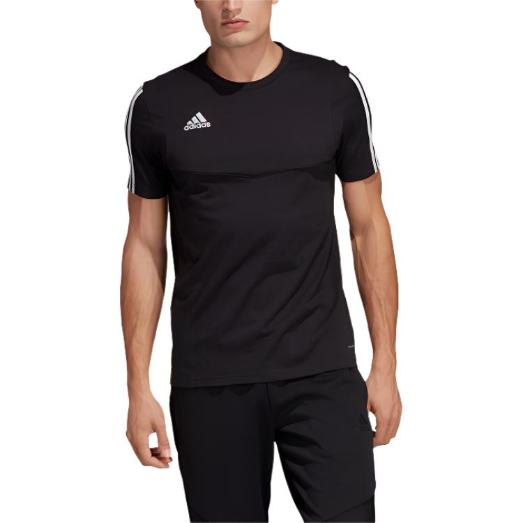 adidas T Shirts Unisex Black Crew Neck Moderate Straight Fit DT5792