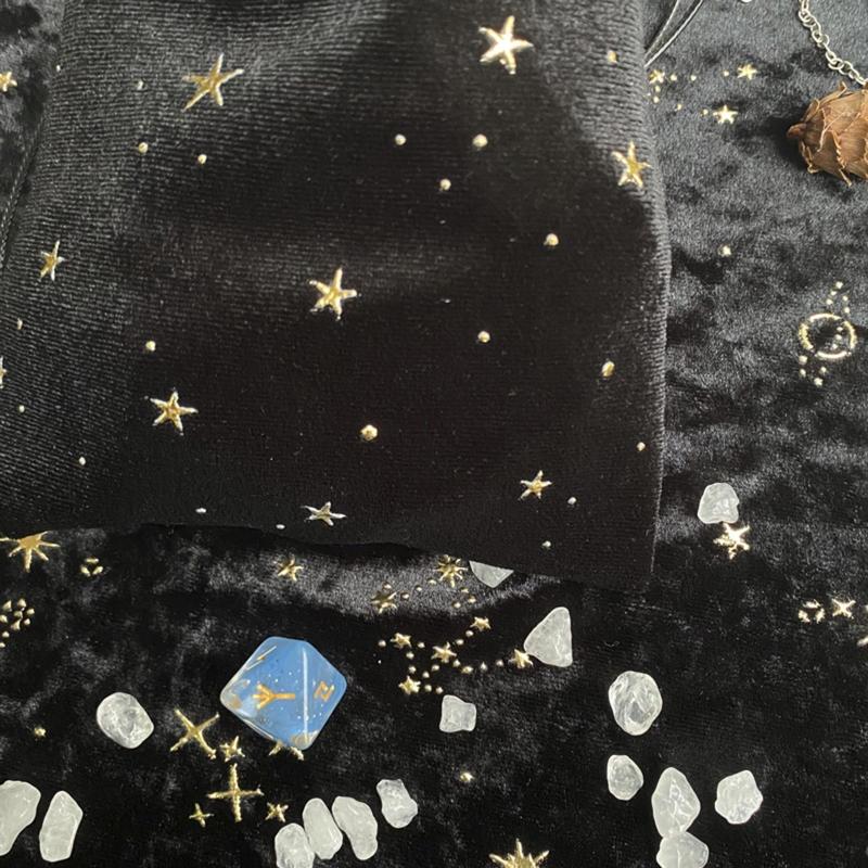 Velvet & Satin Drawstring Pouch for Ideal Size for Tarot & for Oracle Cards DND D&D Dungeons & Cards Accessories Jewelry