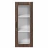 Wall Mounted Glass Cabinet LUCCA Brown Oak 40 X 31 X 100 Cm