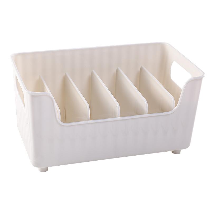 

Коробка для хранения с перегородками Органайзер для холодильника Пластиковый органайзер для хранения продуктов Коробки для хранения лент, книг, пакетиков с приправами белый