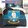 Sheffield Wednesday Pattern Bedding Quilt Set  Home Decoration  Gift (1 * Duvet Cover + 2 * Pillowcase  Without Core).xwn