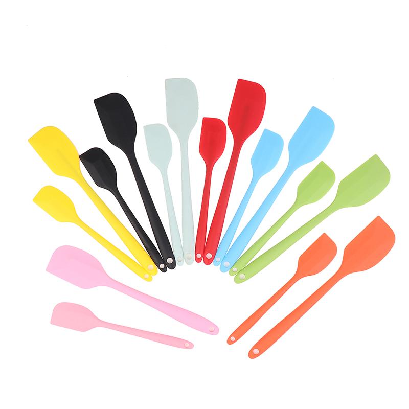 2Pcs Silicone Spatula Set Cake Butter Cream Spatula Kitchen Baking Mixing Tool Non Stick Scraper Chocolate Spreader Smoother