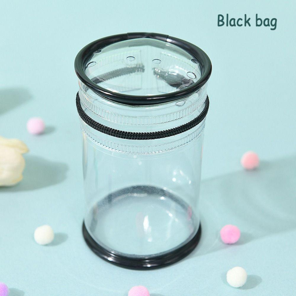 

Цилиндрическая сумка Прозрачная уличная сумка для кукол Уличная сумка Прозрачная коробка для хранения кукол Мягкие куклы black-style 1