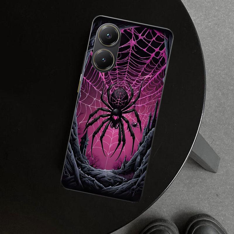 Black Widow Spider Insect Phone Case Cover for Xiaomi Poco X6 X5 X7 Pro F7 Ultra Redmi 15C 15 13C 13 12C 12 10C 10 10A 9C 9A 9T