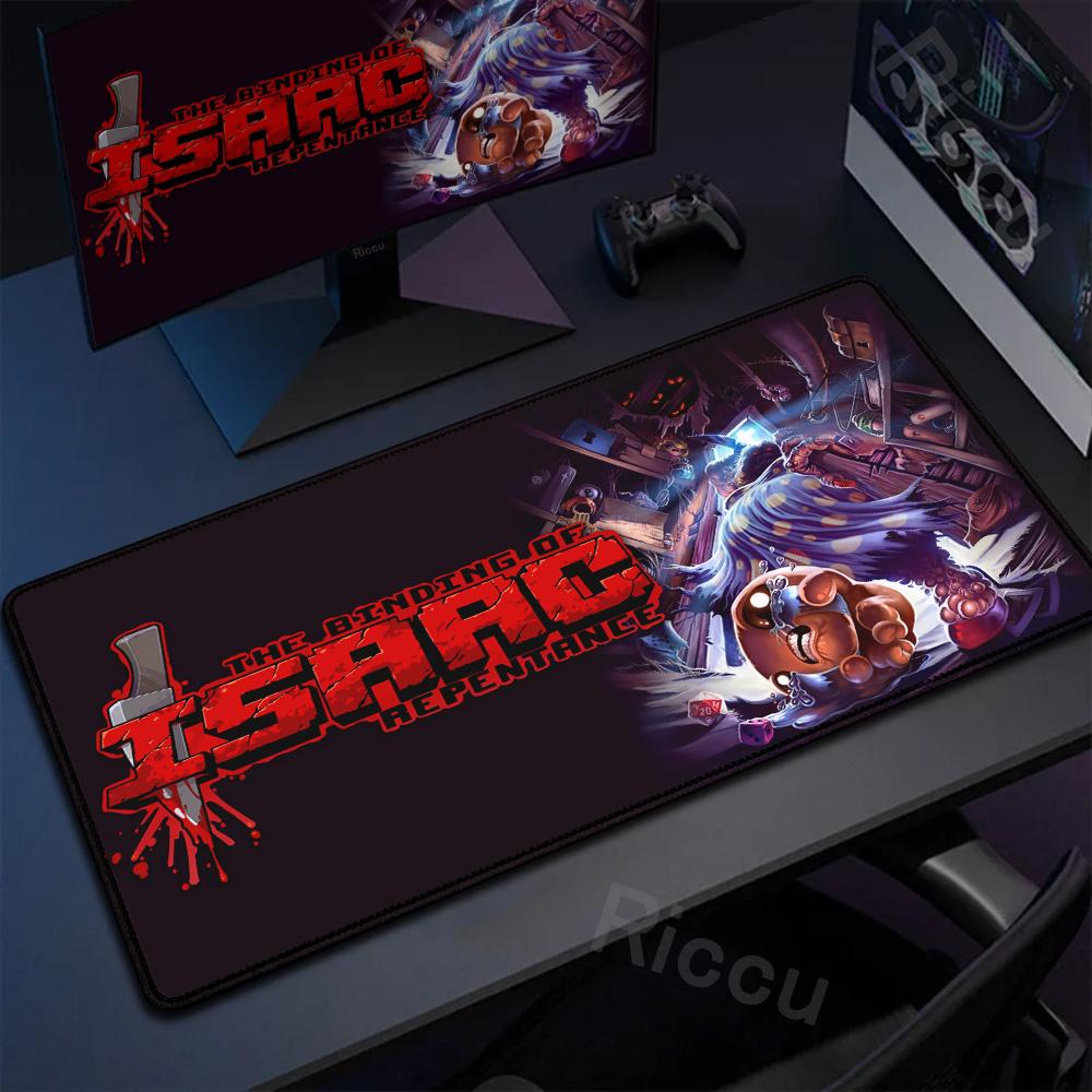 Anime The Binding Of Isaac Mauspads Spiel Tastatur Verriegelte Kanten Mauspads Computerzubehör Rutschfeste Schreibtischunterlagen PC Schrank Mauspads