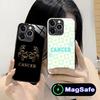 Zodiac Sign Cancer Mobile Phone Case for iPhone 17 16 15 14 13 12 11 Pro Max Plus Mini MagSafe Glass Colour Cover Pretty Luxury