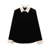 2024 Winter New Women's Velvet Long Sleeve Shirt & Casual Pants - European/American Style
