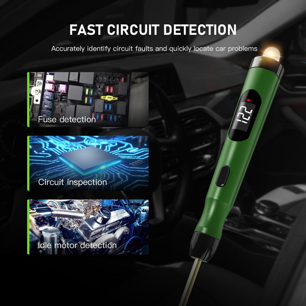 TopDiag P50 Automotive Circuit Tester LCD Display Voltage Measurement Bulb Load Measurement Power
