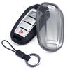 Slim Car Key Fob Case Cover Keychain Holder For Infiniti Q50 Q60 QX50 QX55 QX60 Accessories Black Transparent