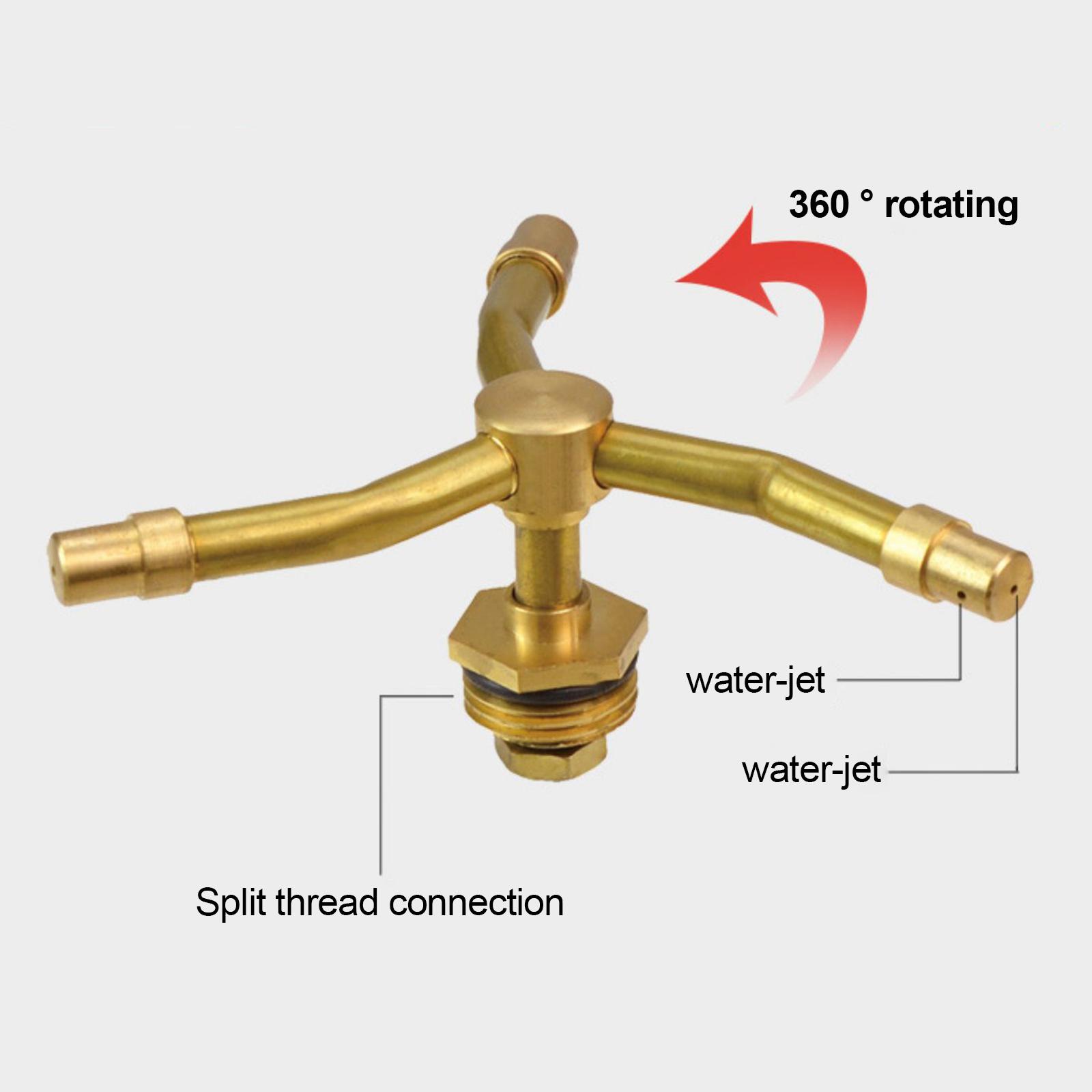 Three pronged sprinkler head (with video), 4 point two pronged, three pronged, four pronged rotating 360 degree