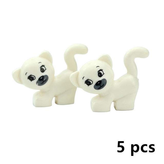 MOC Farm Animals Chicken Pigs Dogs Chicks Animal Building Blocks City DIY Plant Eggs Accessories Minifigs Parts Model Toys