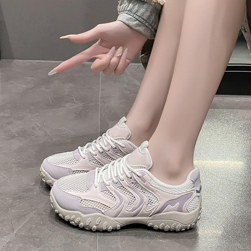 

Rubber sole mesh sneakers women s new lace-up breathable women s shoes women s outdoor sneakers 35 фиолетовый
