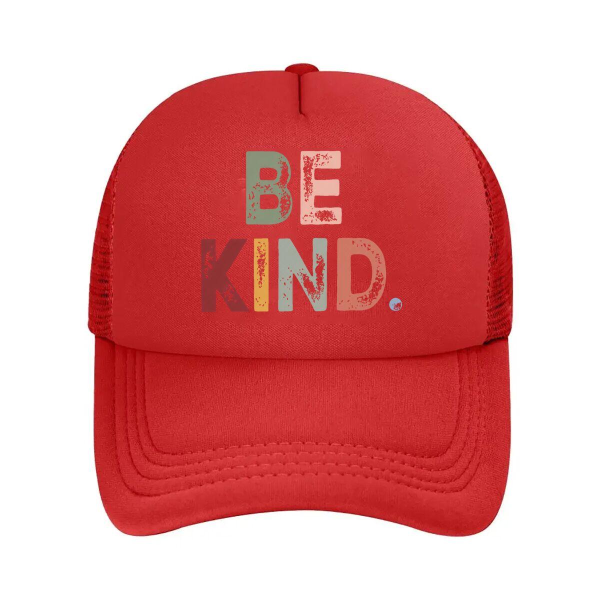 Vintage Distressed Be Kind Mesh Baseball Cap Hip Hop Adjustable