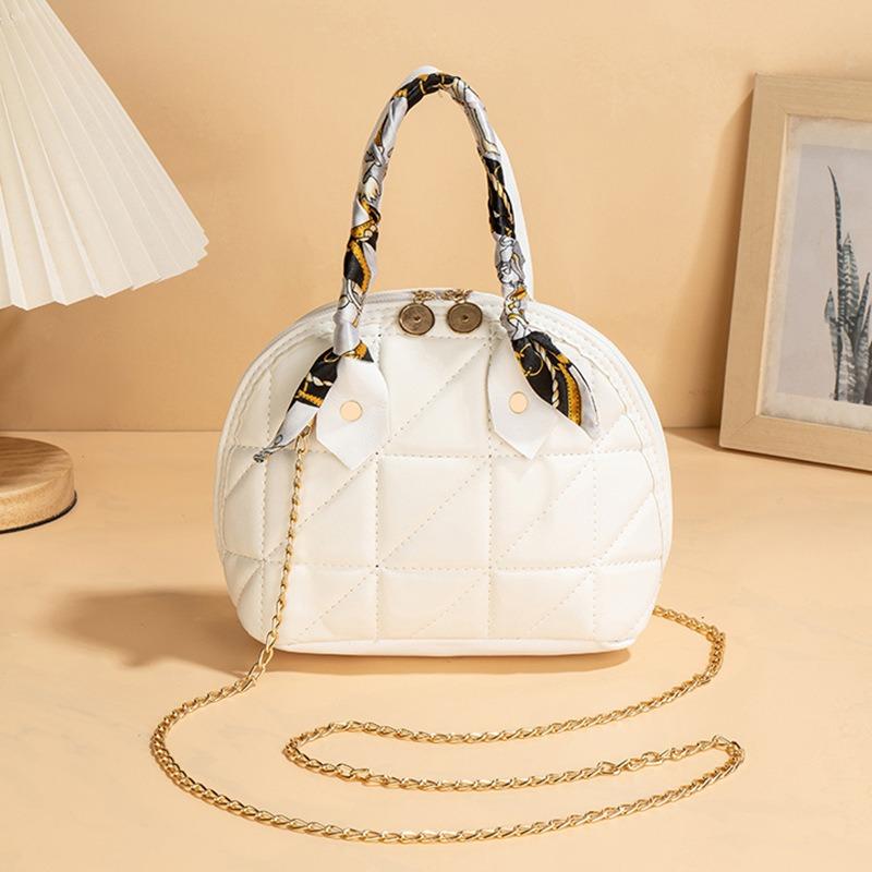 Bag New Fashion Casual Women's Bag Niche Design Rhombus Embroidered Handbag Chain One Shoulder Crossbody Bag
