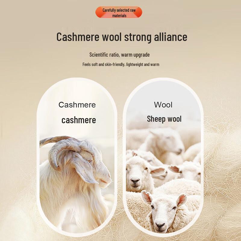 JOW Men's 10% Cashmere Blend Half-Zip Wool Sweater