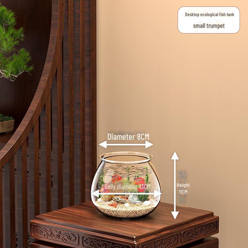 

Компактный креативный аквариум для золотых рыбок — экологичный, прозрачный, устойчивый к падениям дизайн для дома или офиса