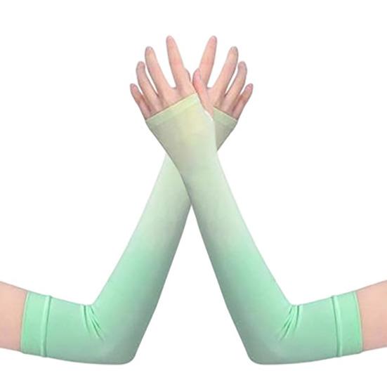 Sun Protection Arm Sleeves, Cooling UV Protection Sleeves, Mosquito Repellent Sleeves, with Thumb Hole, Gradient Colors for Women Summer Cycling